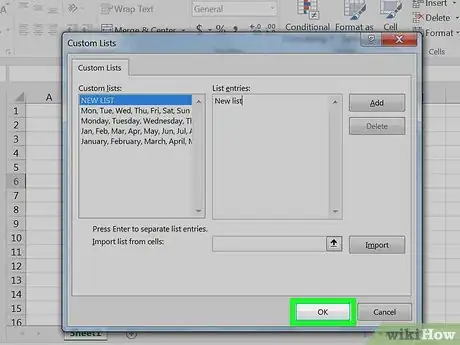 Image titled Create Custom Lists in Excel Step 9