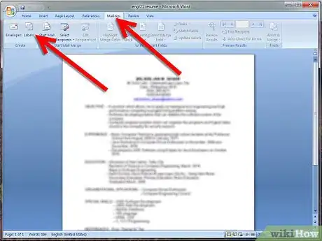 Image titled Create and Print Labels for a Single Item or Address in Microsoft Word Step 1