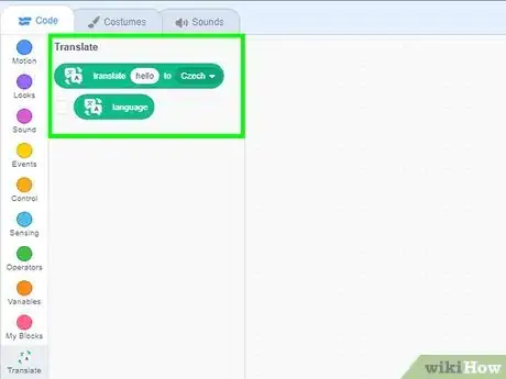 Image titled Use the Translate Extension in Scratch Step 4