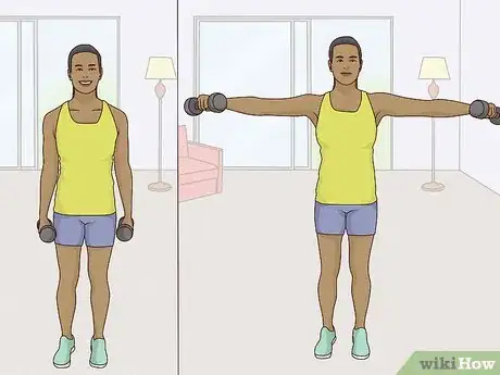Image titled Do a Front Dumbbell Raise Step 10