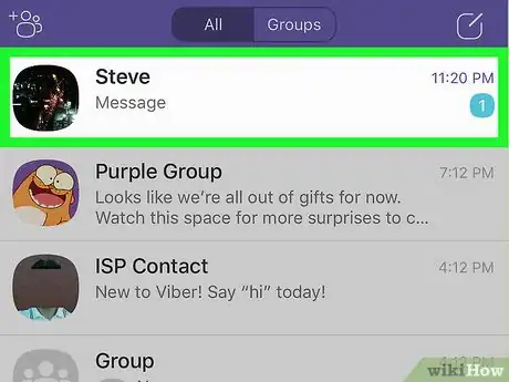 Image titled Report Spam on Viber on iPhone or iPad Step 2