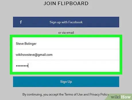 Image titled Create a Flipboard Account on PC or Mac Step 3