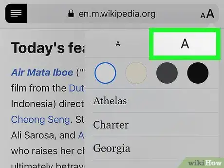 Image titled Change Text Size for Reader Mode on an iPhone Step 5