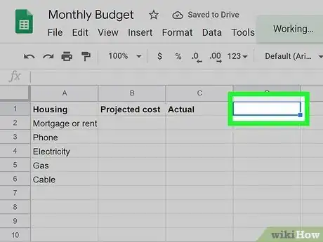 Image titled Add Cells in Google Sheets Step 2