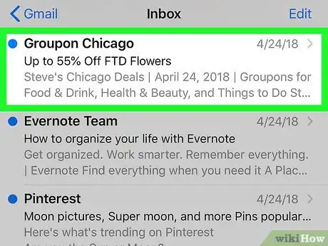 Image titled Copy an Email on iPhone or iPad Step 2