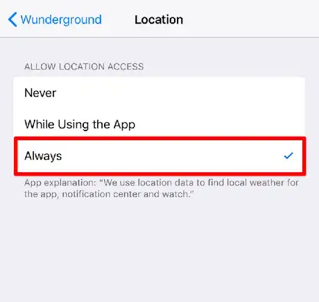 Image titled Get Weather Channel Push Notifications in Wunderground for iPhone or iPad Step 1.png