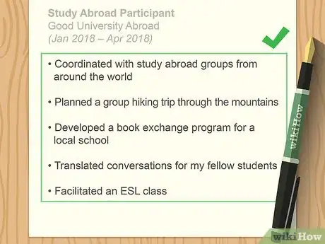 Image titled Put Study Abroad on a Resume Step 7