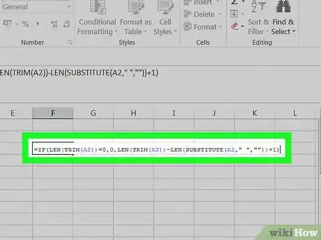 Image titled Count a Word in Excel on PC or Mac Step 9