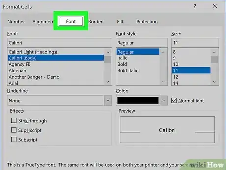 Image titled Strikethrough in Excel Step 8