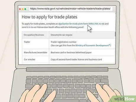 Image titled Get Trade Plates Step 2
