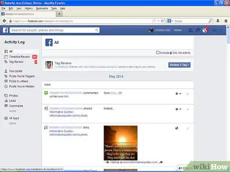 Image titled Use the Facebook Activity Log Page Step 2