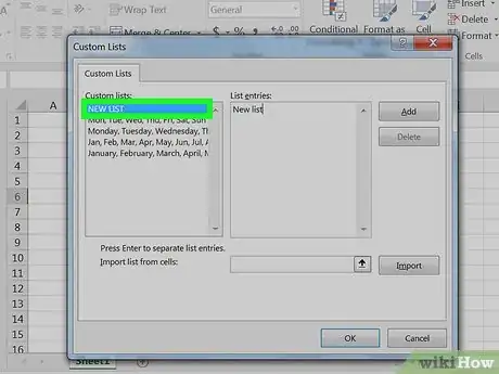 Image titled Create Custom Lists in Excel Step 3