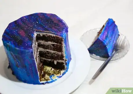 Image titled Make a Galaxy Mirror Cake Step 24