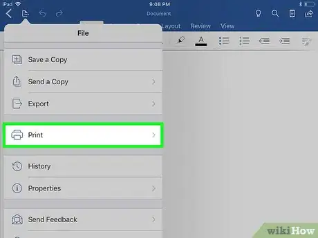 Image titled Print in Black and White on Word on iPhone or iPad Step 4
