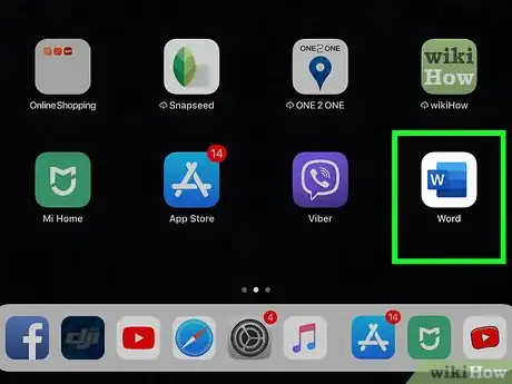 Image titled Print in Black and White on Word on iPhone or iPad Step 1