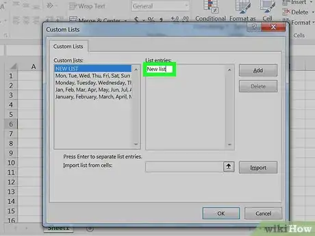 Image titled Create Custom Lists in Excel Step 5