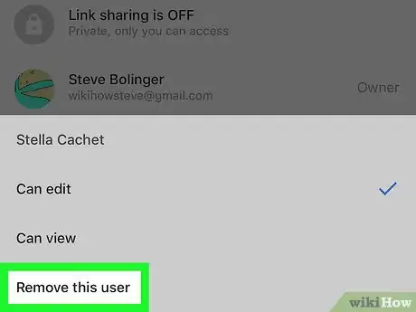 Image titled Unshare a Google Drive Folder on iPhone or iPad Step 7