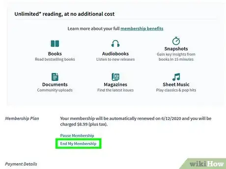 Image titled Cancel a Scribd Subscription Step 4