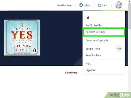 Image titled Cancel a Scribd Subscription Step 3