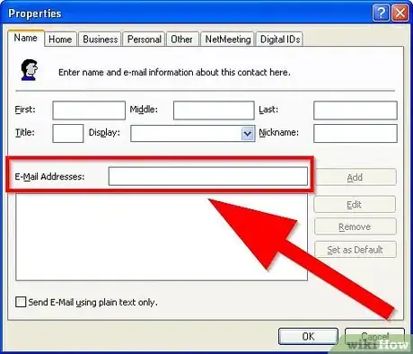 Image titled Add Addresses to Outlook Express Address Book Step 5