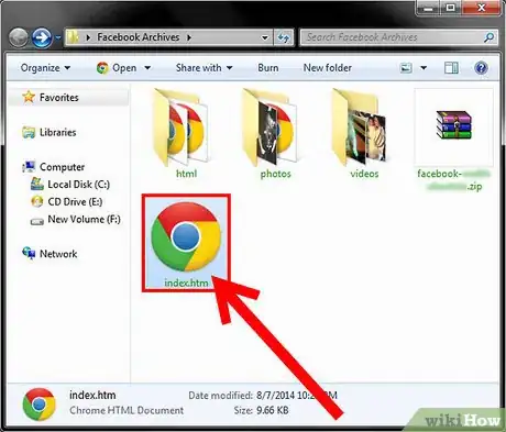 Image titled Use the Facebook Archived Folder Files Step 3