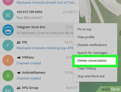 Image titled Remove a Telegram Bot on PC or Mac Step 3