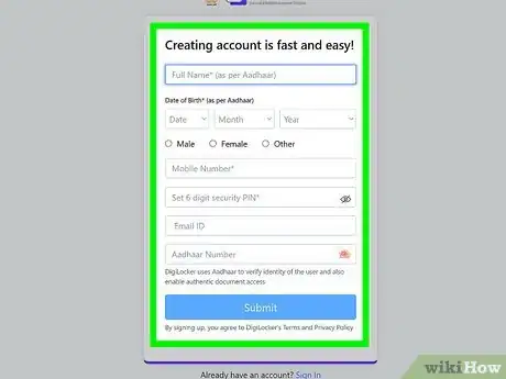 Image titled Activate an Account in Digilocker Step 3
