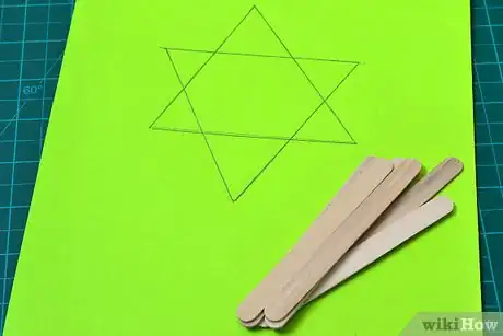 Image titled Make a Star of David from Popsicle Sticks Step 2