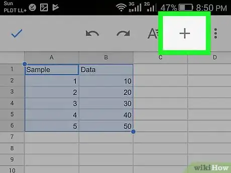 Image titled Make a Graph on Google Sheets on Android Step 4