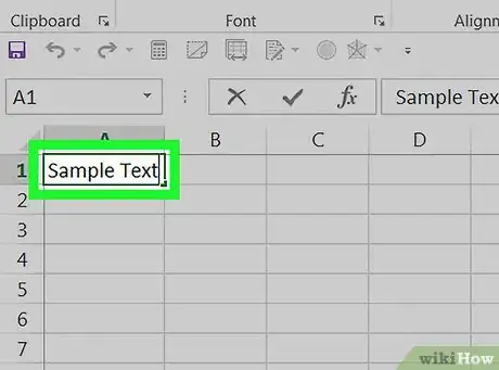 Image titled Type in Excel on PC or Mac Step 4