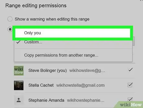 Image titled Protect Cells on Google Sheets on PC or Mac Step 9