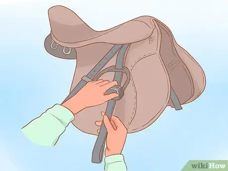 Image titled Put on an English Saddle Properly Step 2