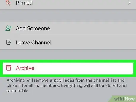 Image titled Archive a Slack Channel on iPhone or iPad Step 4