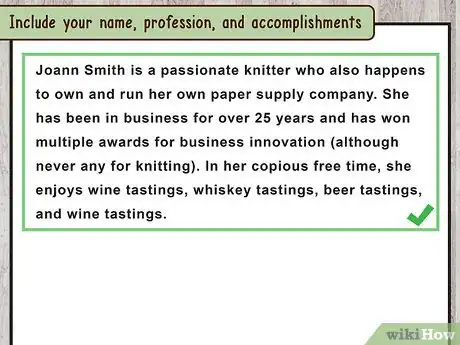Image titled Write a Personal Bio Step 23