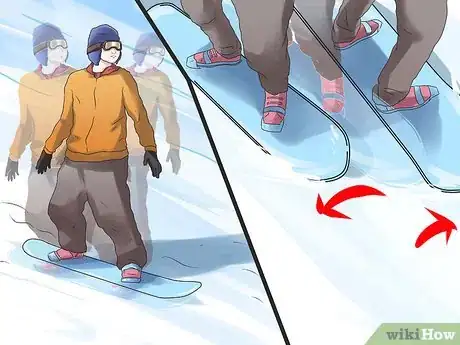 Image titled Snowboard Straight Without Catching an Edge Step 3