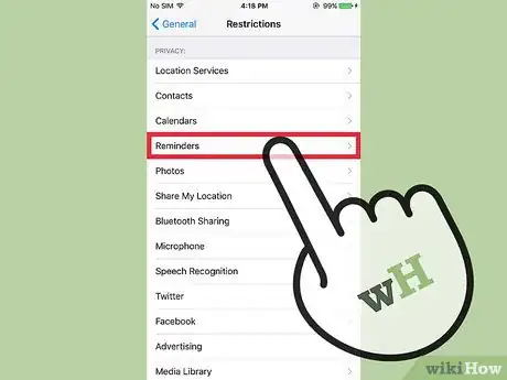 Image titled Set Reminder Restrictions on an iPhone Step 6