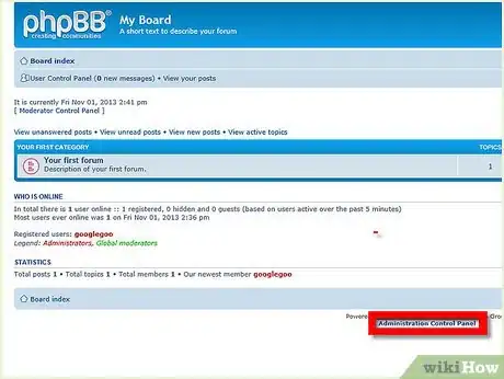 Image titled Create a Forum in phpBB Step 3