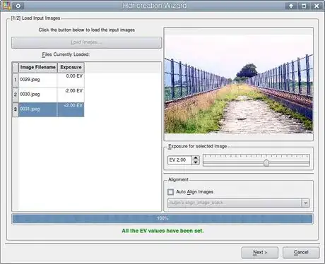 Image titled qtpfsgui should automatically determine exposure values from the EXIF data, but in some unusual circumstances you might have to do it manually.