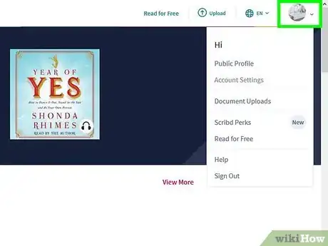 Image titled Cancel a Scribd Subscription Step 2