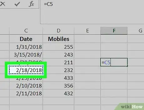 Image titled Add Days to a Date in Excel on PC or Mac Step 5
