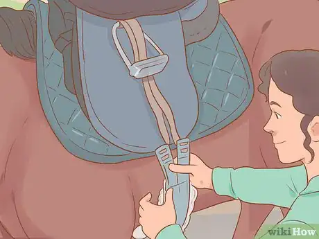 Image titled Put on an English Saddle Properly Step 8