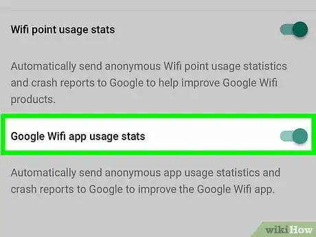 Image titled Turn Off Stats and Diagnostics Reporting on Google Wifi on Android Step 7