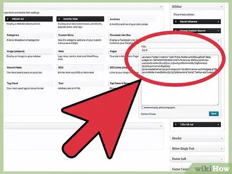 Image titled Add Twitter to a Wordpress Blog Step 5