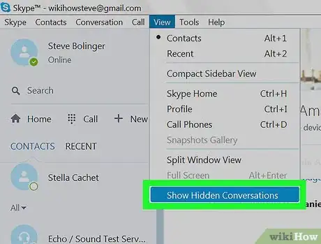 Image titled Hide and Unhide Skype Conversations on PC or Mac Step 9