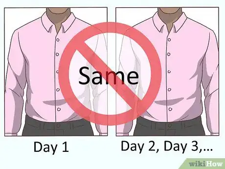 Image titled Wear the Same Suit All Week Step 1