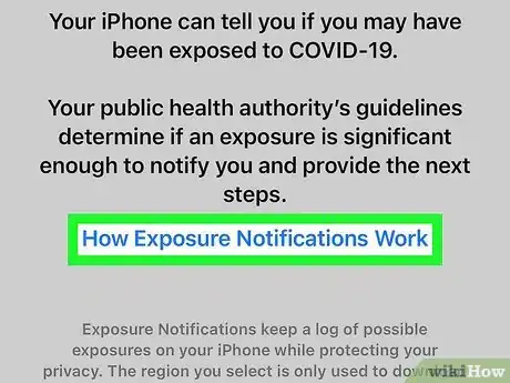 Image titled Set Up COVID 19 Exposure Notifications on iPhone Step 4
