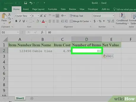 Image titled Create an Inventory List in Excel Step 16