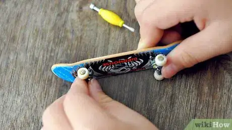 Image titled Tighten Your Wheels and Trucks on a Tech Deck Step 3