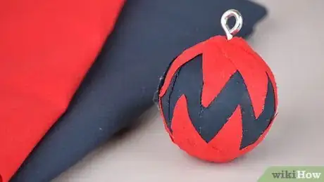 Image titled Make an Elegant No‐Sew Fabric Ball Christmas Ornament Step 17