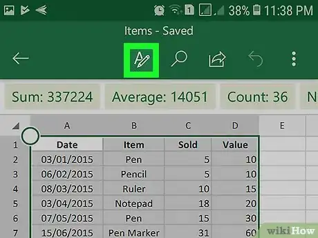 Image titled Create a Stacked Bar Chart in Excel on Android Step 4